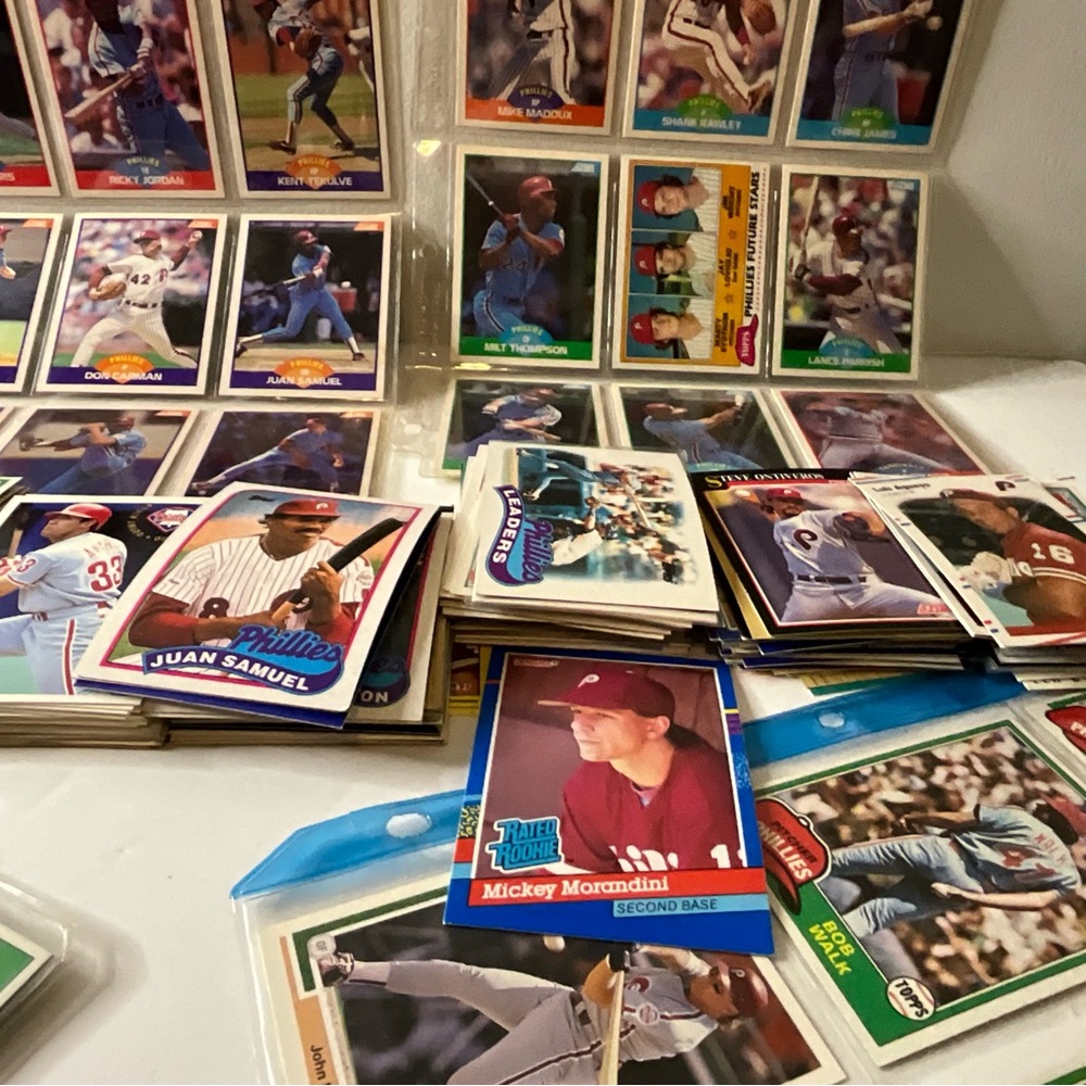 Philadelphia Phillies MLB Baseball Cards 1981-93, Topps Score Fleer..Lot Of ~185